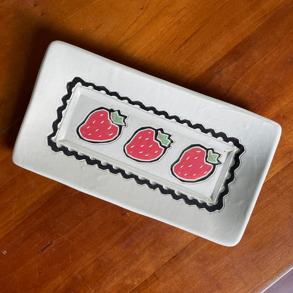 Spoon Rest with Strawberries