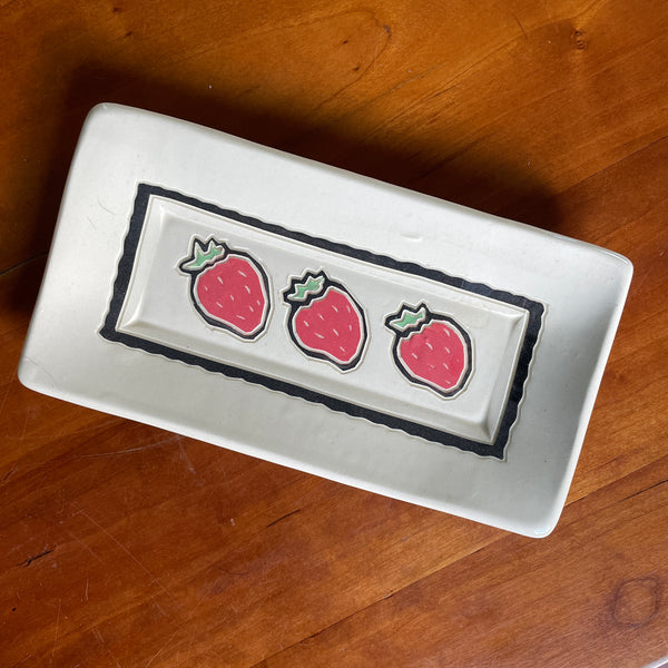 Spoon Rest with Strawberries