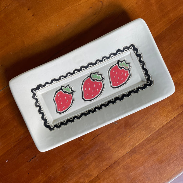 Spoon Rest with Strawberries