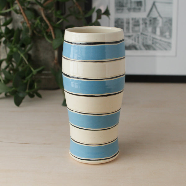 Tumbler with Rugby Stripes