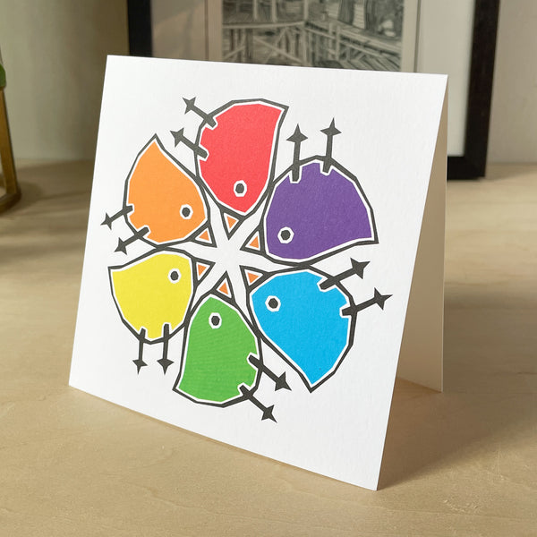 Happy Birds Pinwheel Card