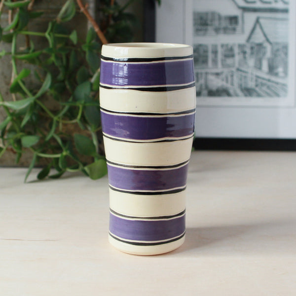 Tumbler with Rugby Stripes