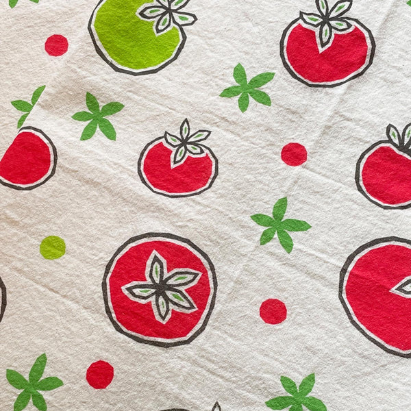 Flour Sack Tea Towel with a Tomato Garden