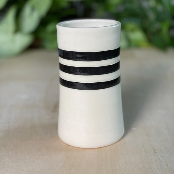 Black and White Flower Vase