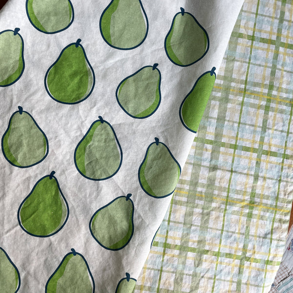 Linen + Cotton Tea Towel with Pears