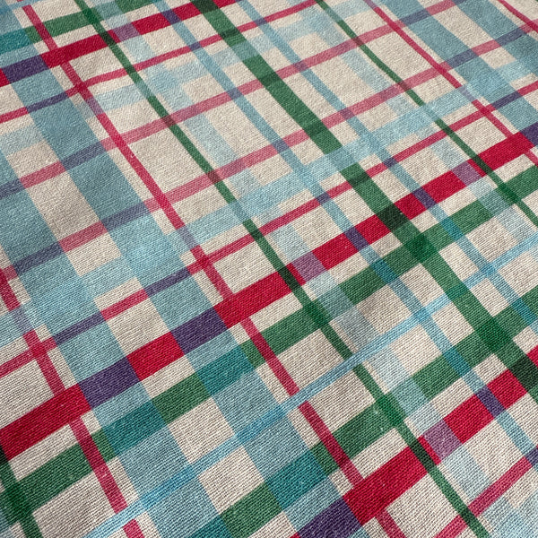 Linen + Cotton Tea Towel with Winter Plaid