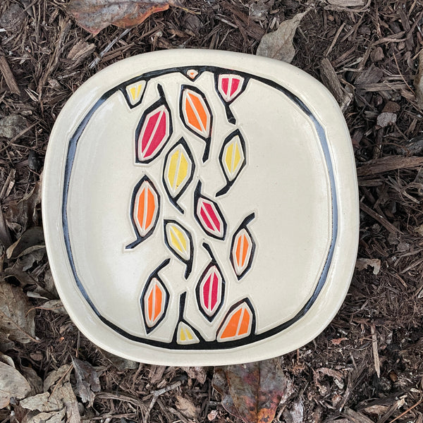 Falling Leaves Art Plate