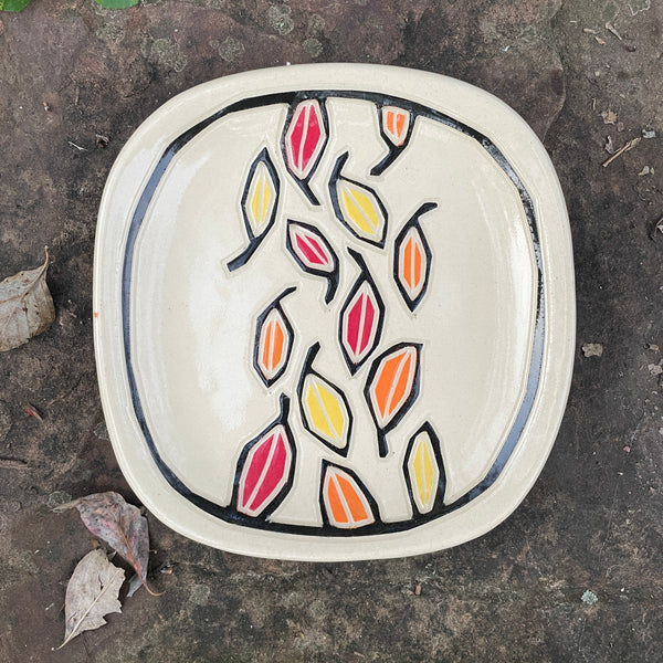 Falling Leaves Art Plate