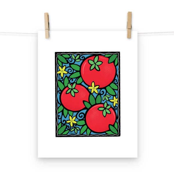 Tomato Art Print (blue)