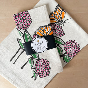 flower sack tea towel . Black eyed Susan – NOON™ DESIGN SHOP