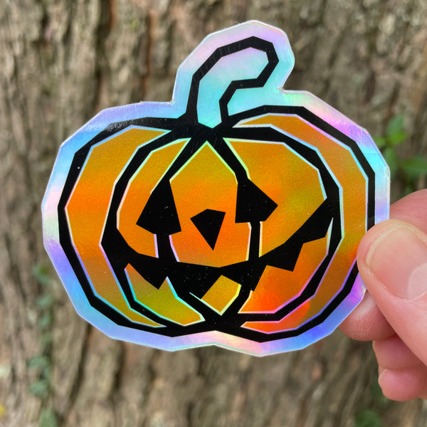 Holographic Jack O'Lantern Sticker