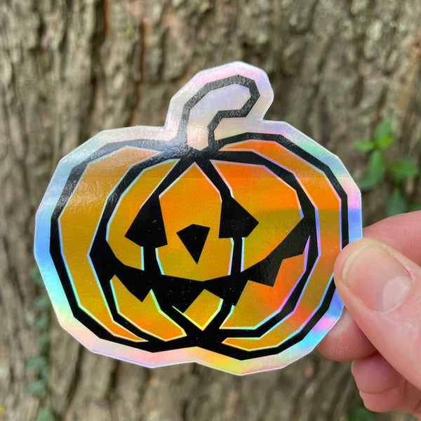 Holographic Jack O'Lantern Sticker