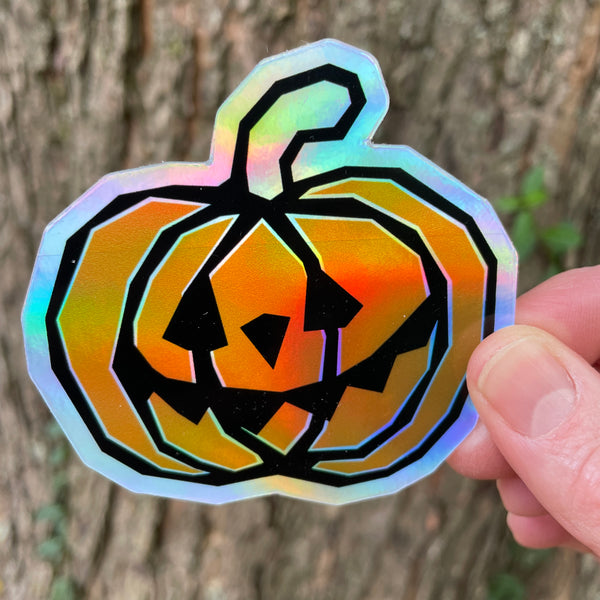 Holographic Jack O'Lantern Sticker